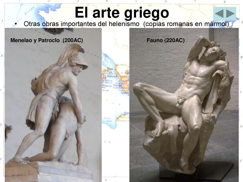 El arte griego Otras obras importantes del helenismo (copias romanas en mármol)
