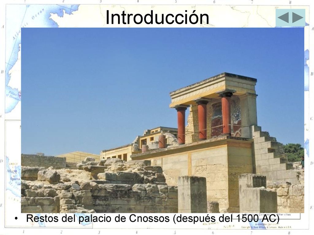 Introducción Restos del palacio de Cnossos (después del 1500 AC)