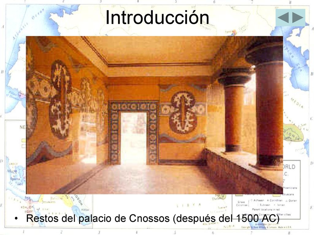 Introducción Restos del palacio de Cnossos (después del 1500 AC)