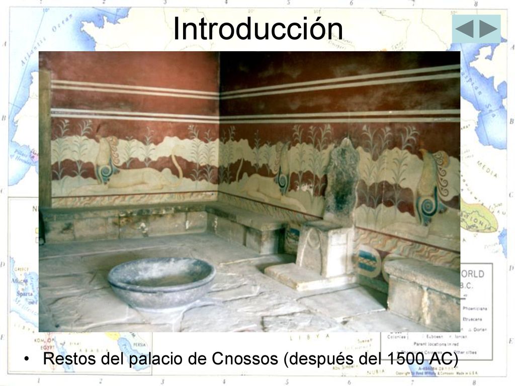 Introducción Restos del palacio de Cnossos (después del 1500 AC)
