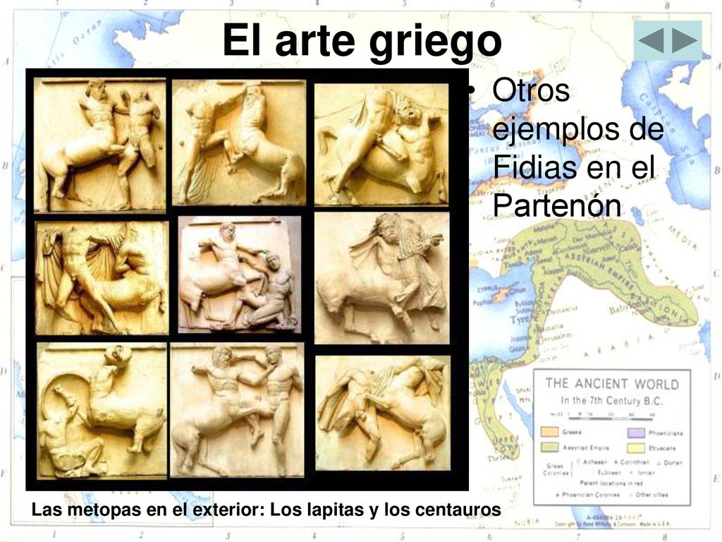 El arte griego Otros ejemplos de Fidias en el Partenón