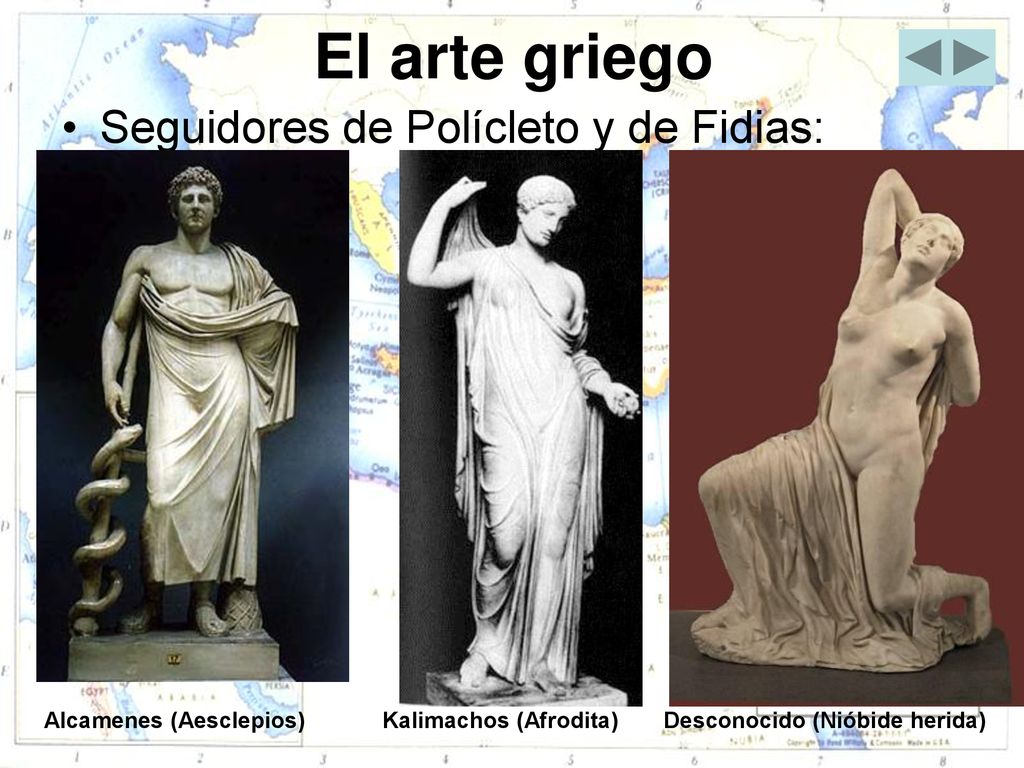 El arte griego Seguidores de Polícleto y de Fidias: