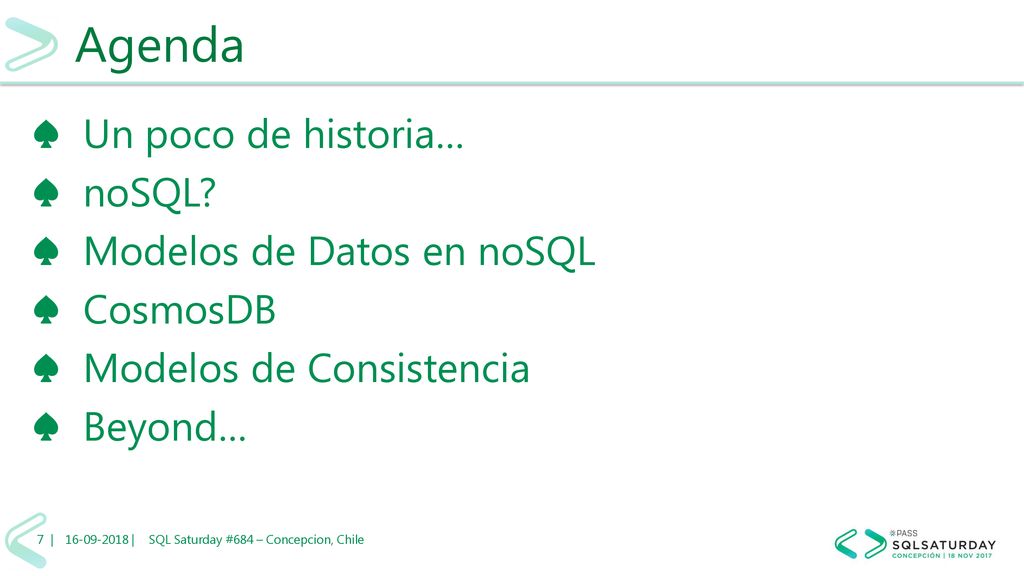 Agenda Un poco de historia… noSQL Modelos de Datos en noSQL CosmosDB