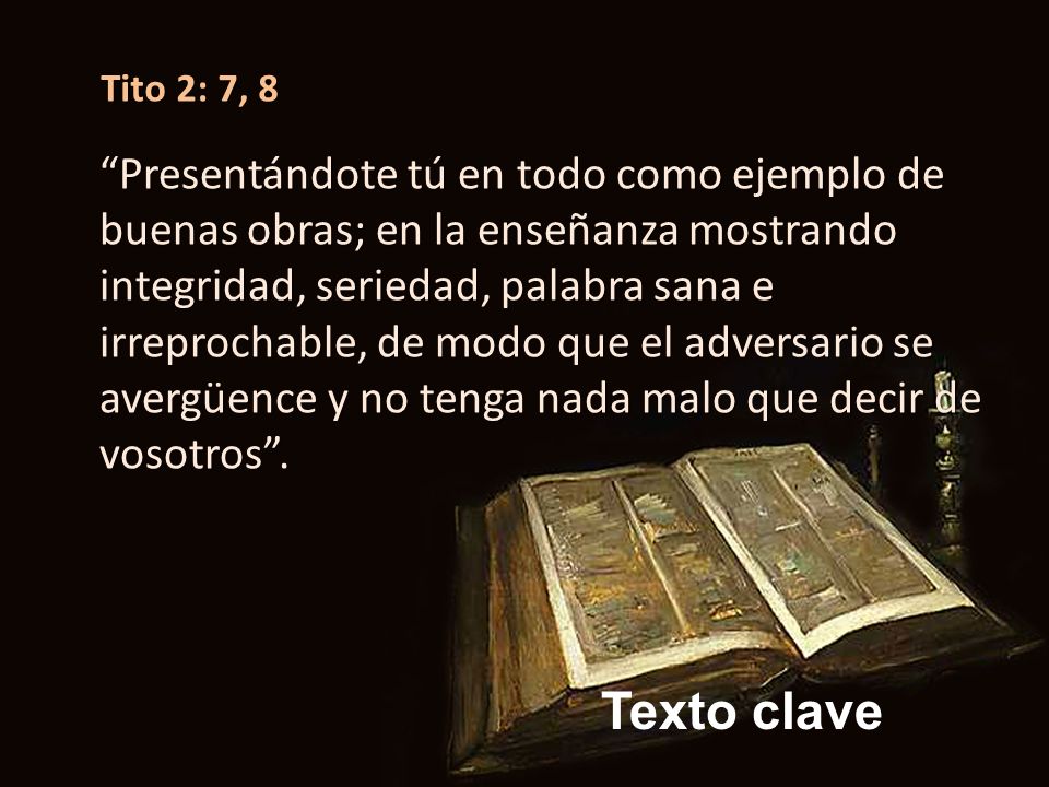 Tito 2: 7, 8