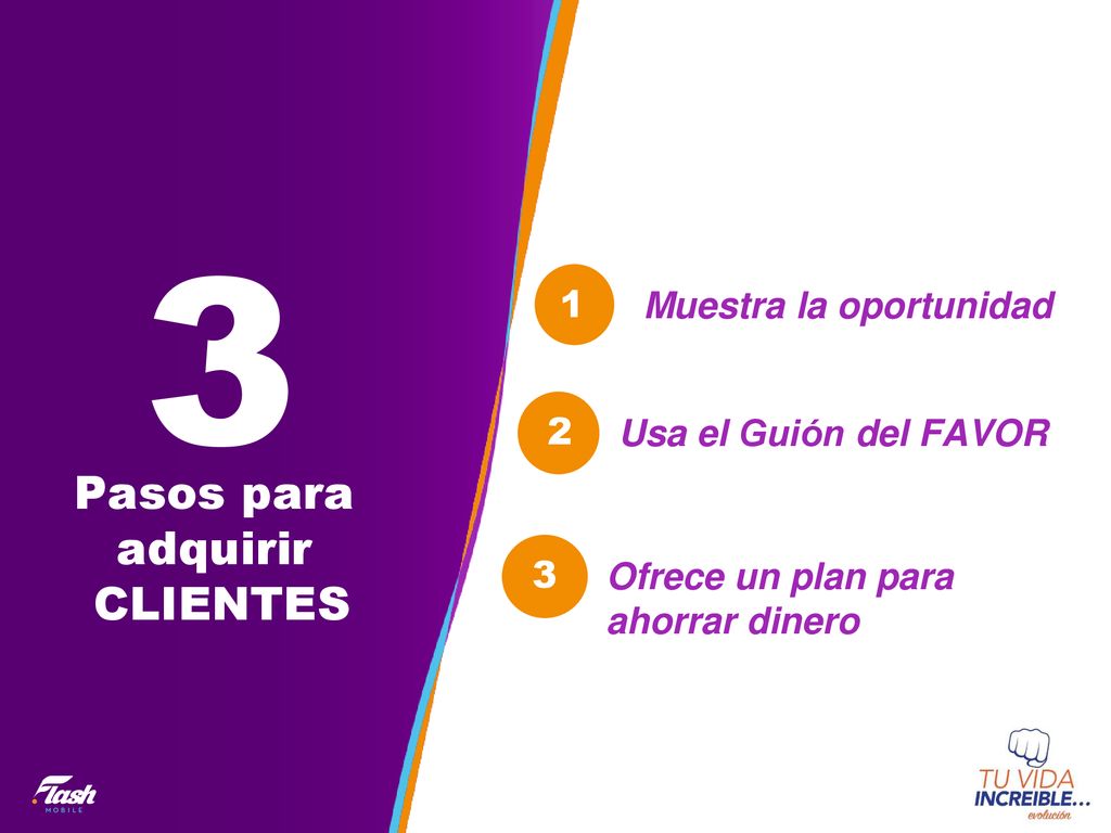 3 Pasos para adquirir CLIENTES Muestra la oportunidad 1