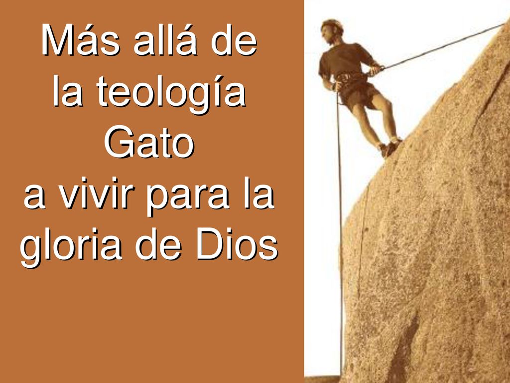 Más allá de la teología Gato a vivir para la gloria de Dios