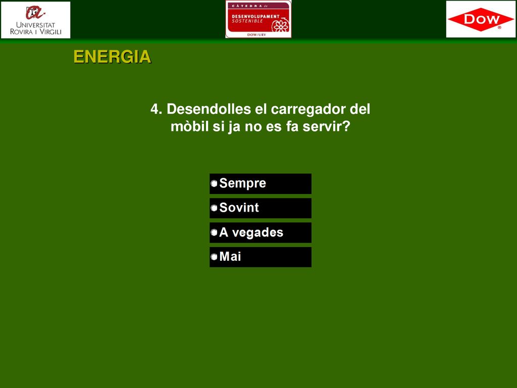 4. Desendolles el carregador del mòbil si ja no es fa servir