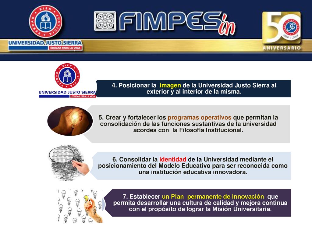 4. Posicionar la imagen de la Universidad Justo Sierra al exterior y al interior de la misma.