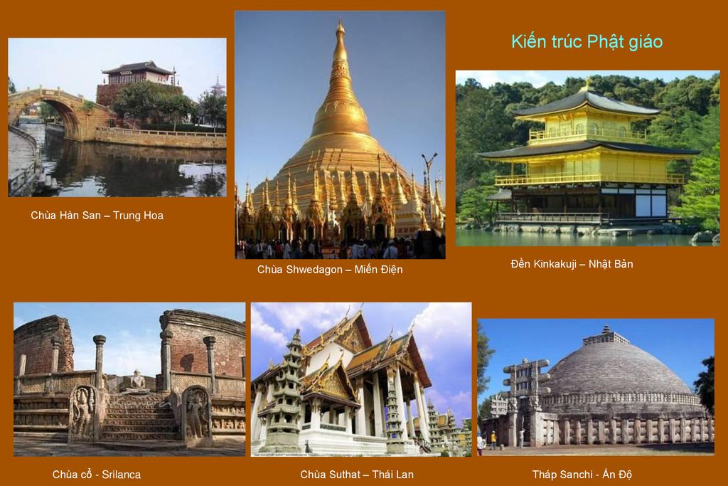 Kiến trúc Phật giáo Chùa Hàn San – Trung Hoa Đền Kinkakuji – Nhật Bản