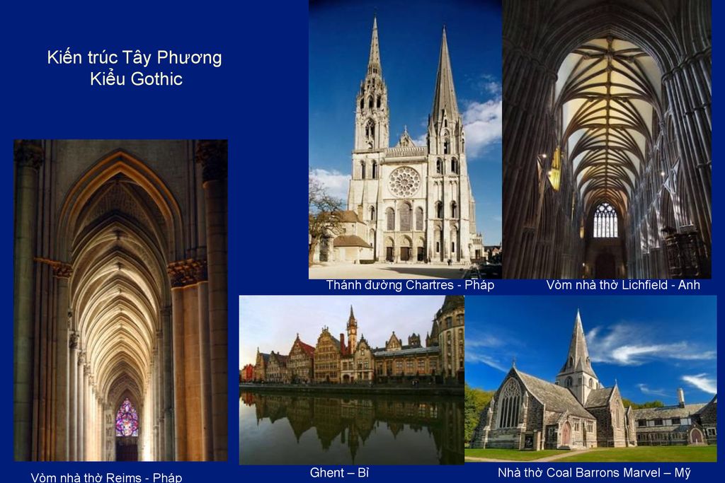 Kiến trúc Tây Phương Kiểu Gothic Thánh đường Chartres - Pháp