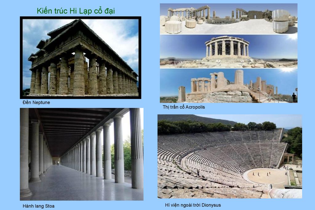 Kiến trúc Hi Lạp cổ đại Đền Neptune Thị trấn cổ Acropolis