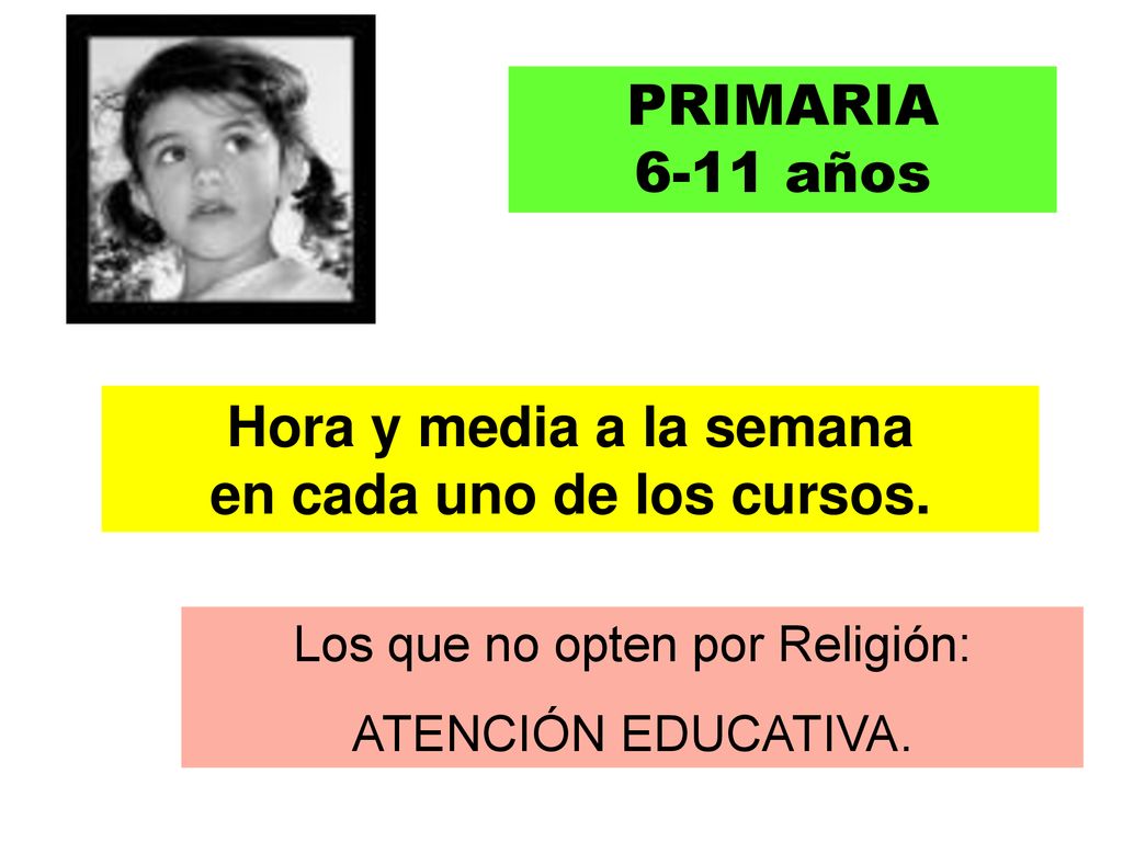 Hora y media a la semana en cada uno de los cursos.