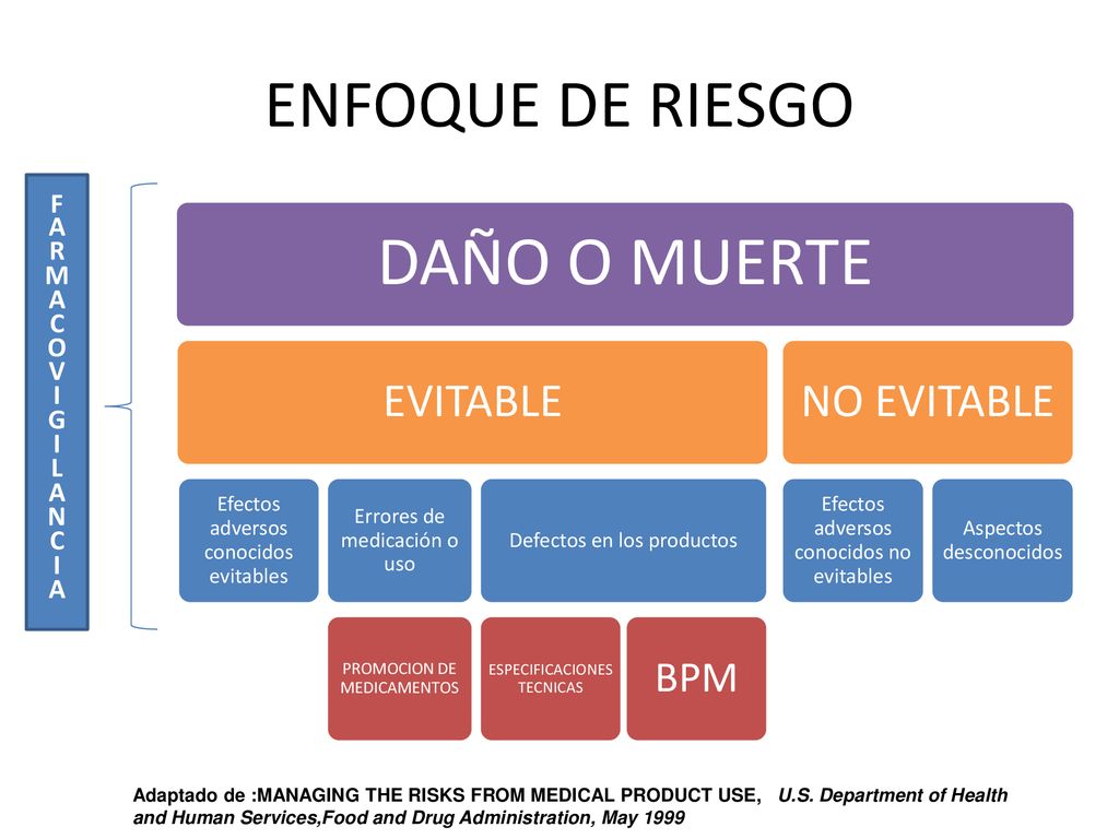 DAÑO O MUERTE ENFOQUE DE RIESGO EVITABLE NO EVITABLE BPM