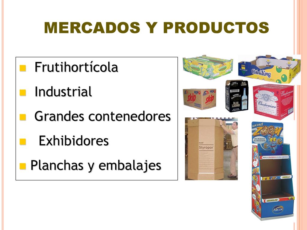 MERCADOS Y PRODUCTOS Frutihortícola Industrial Grandes contenedores
