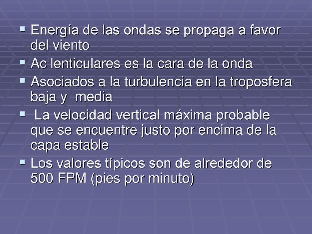 Energía de las ondas se propaga a favor del viento