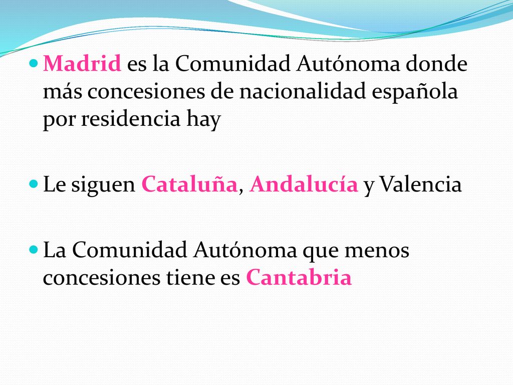 Madrid es la Comunidad Autónoma donde más concesiones de nacionalidad española por residencia hay