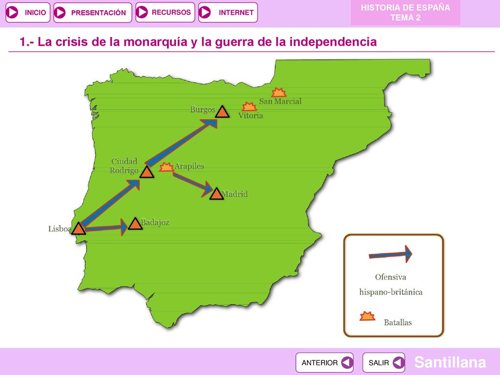 1.- La crisis de la monarquía y la guerra de la independencia