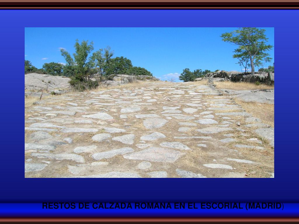 RESTOS DE CALZADA ROMANA EN EL ESCORIAL (MADRID)