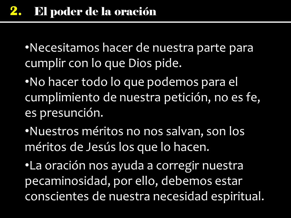 Necesitamos hacer de nuestra parte para cumplir con lo que Dios pide.