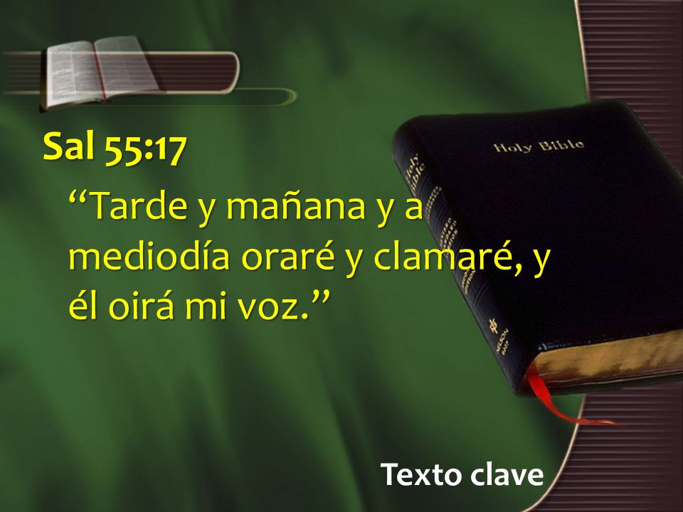 Tarde y mañana y a mediodía oraré y clamaré, y él oirá mi voz.