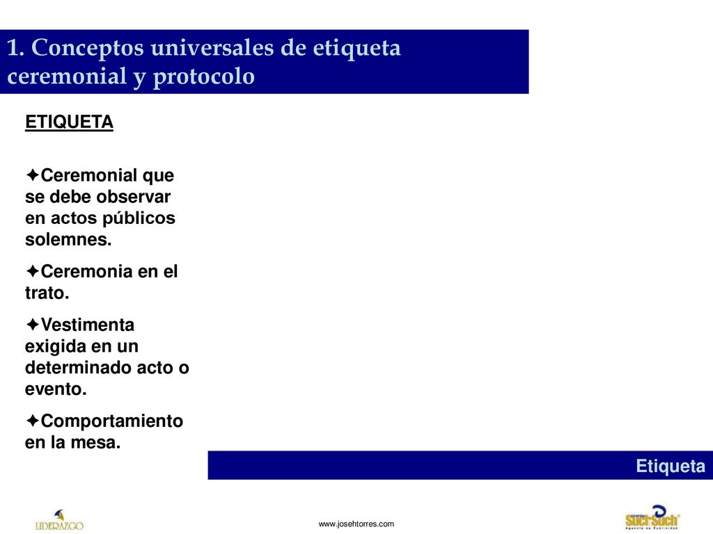 1. Conceptos universales de etiqueta ceremonial y protocolo