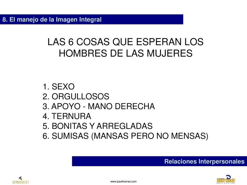 LAS 6 COSAS QUE ESPERAN LOS HOMBRES DE LAS MUJERES