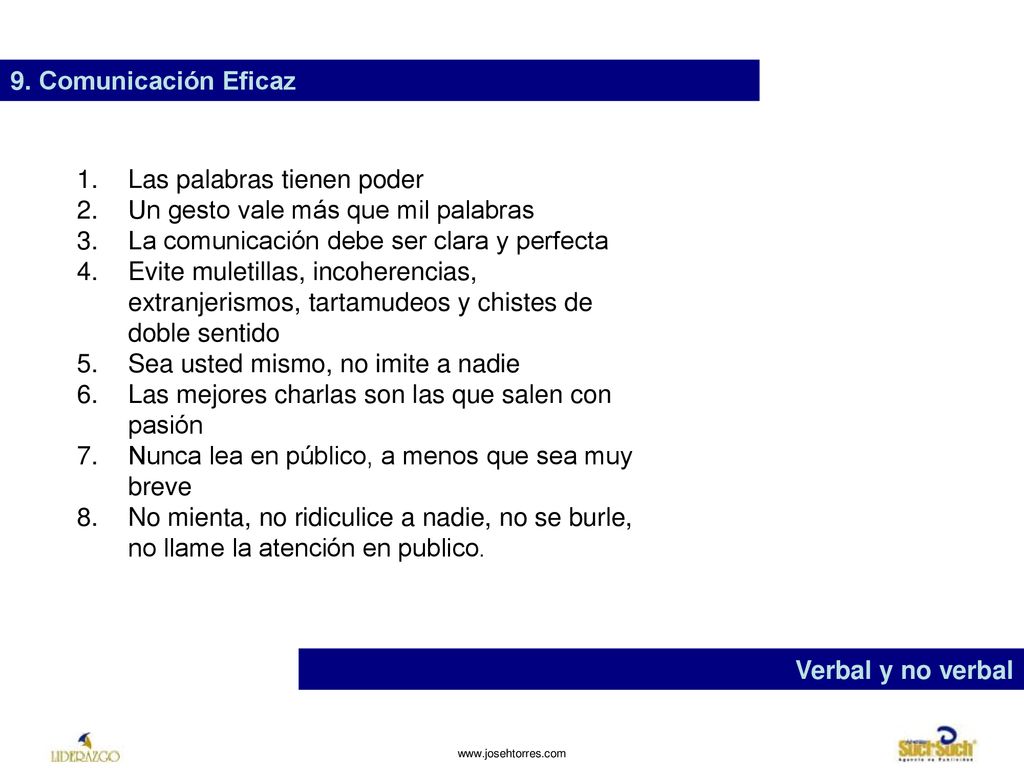 Las palabras tienen poder Un gesto vale más que mil palabras