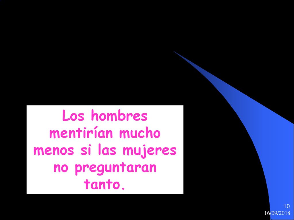 Los hombres mentirían mucho menos si las mujeres no preguntaran tanto.