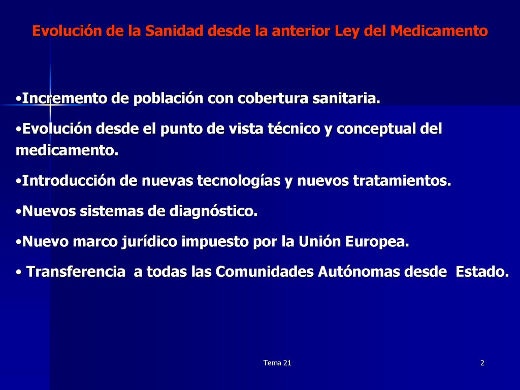 Evolución de la Sanidad desde la anterior Ley del Medicamento