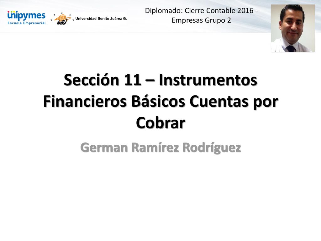 Sección 11 – Instrumentos Financieros Básicos Cuentas por Cobrar