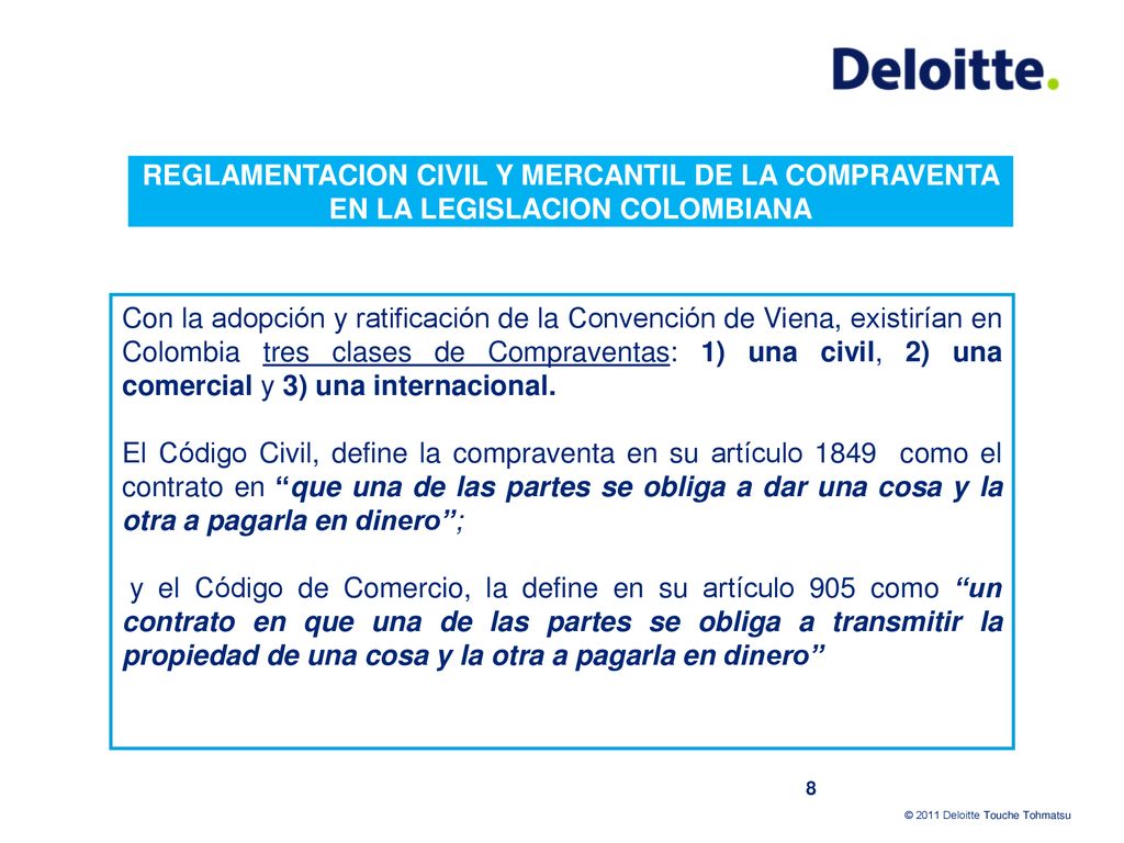REGLAMENTACION CIVIL Y MERCANTIL DE LA COMPRAVENTA EN LA LEGISLACION COLOMBIANA