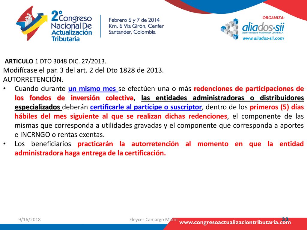 Modifícase el par. 3 del art. 2 del Dto 1828 de AUTORRETENCIÓN.