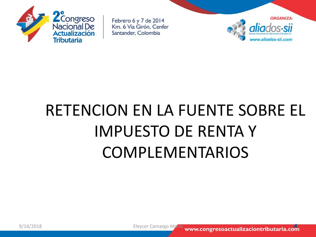 RETENCION EN LA FUENTE SOBRE EL IMPUESTO DE RENTA Y COMPLEMENTARIOS