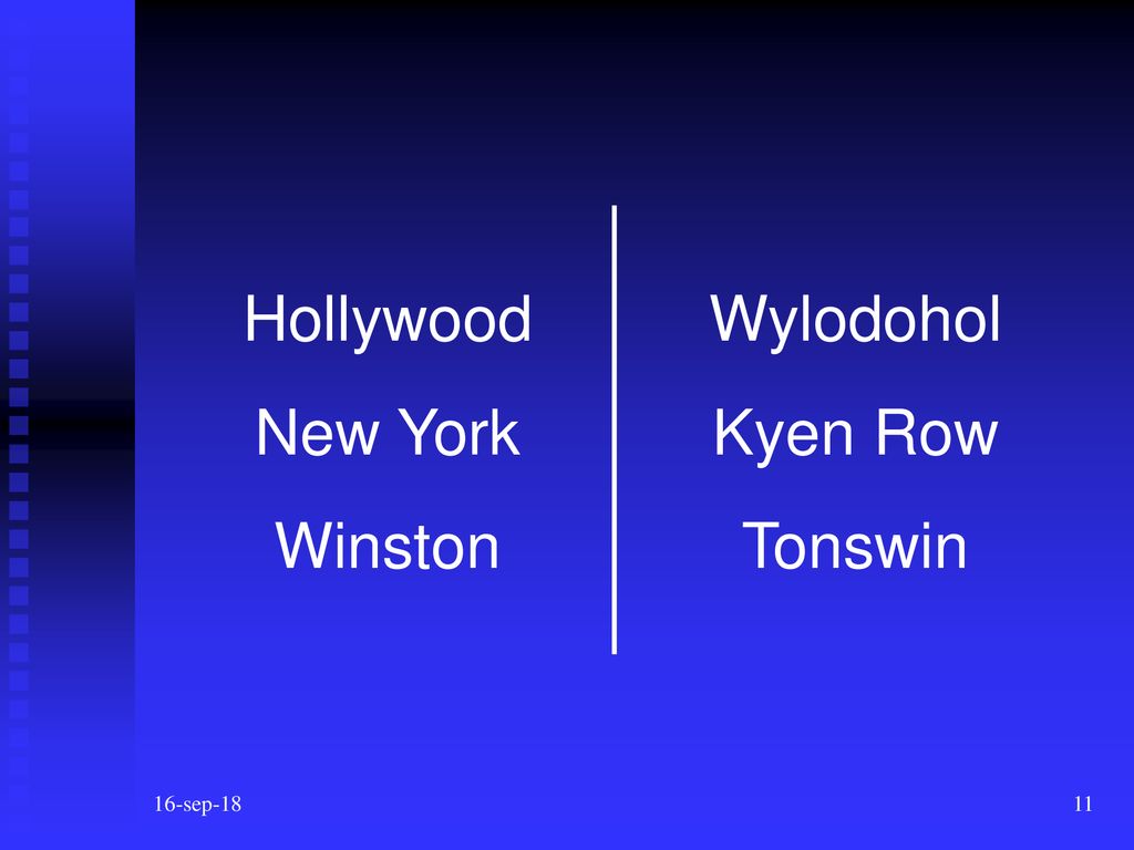Hollywood New York Winston Wylodohol Kyen Row Tonswin 16-sep-18