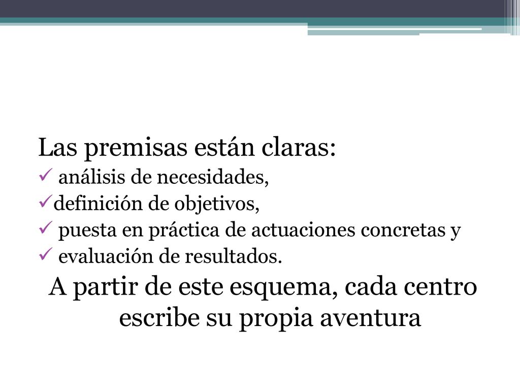 A partir de este esquema, cada centro escribe su propia aventura