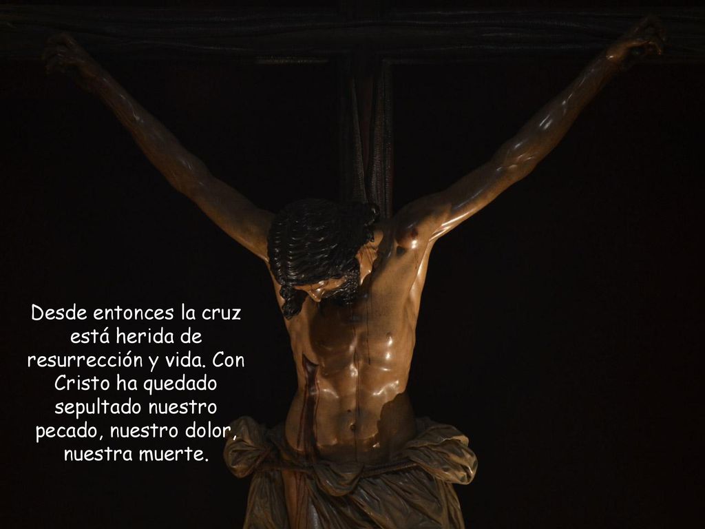 Desde entonces la cruz está herida de resurrección y vida