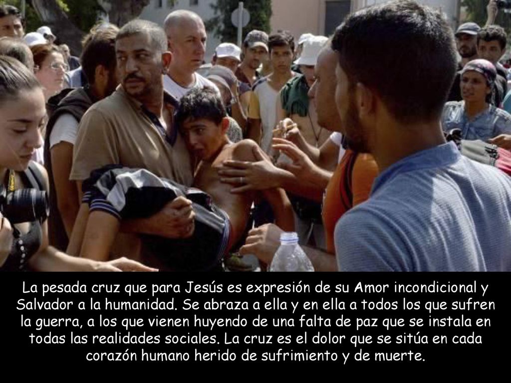 La pesada cruz que para Jesús es expresión de su Amor incondicional y Salvador a la humanidad.