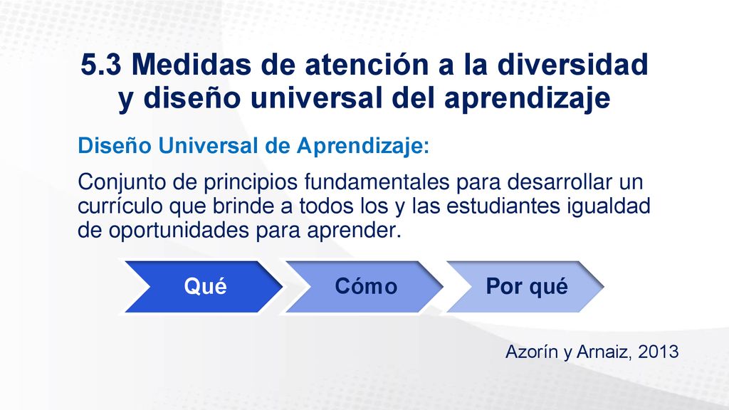 5.3 Medidas de atención a la diversidad y diseño universal del aprendizaje