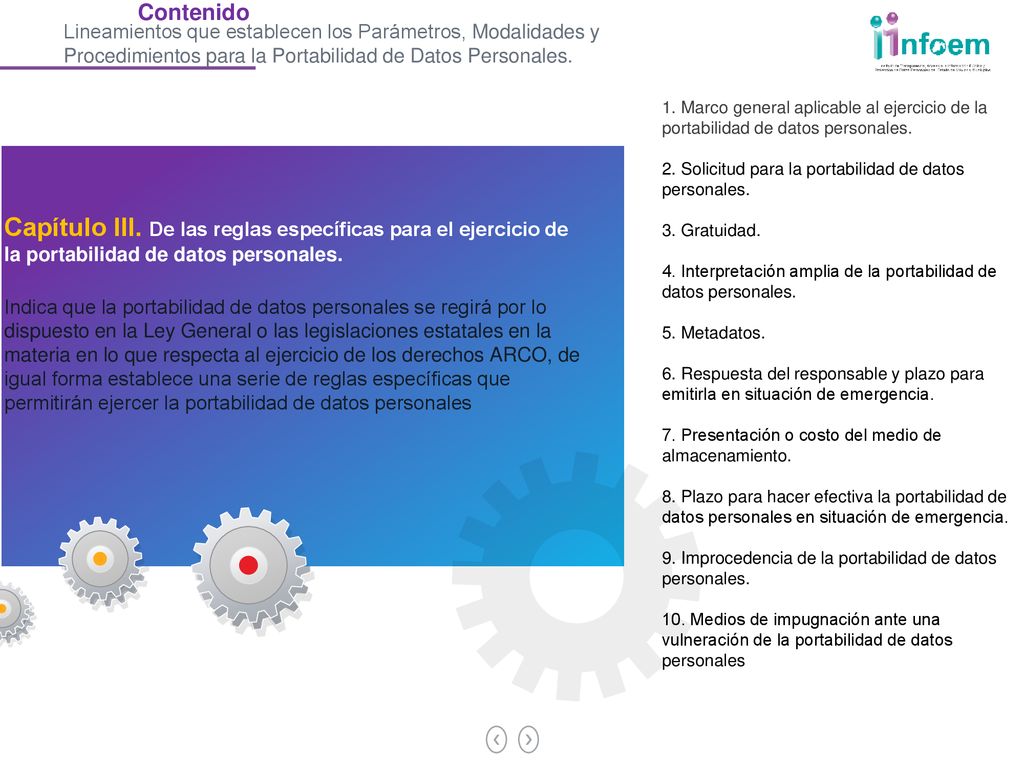 Contenido Lineamientos que establecen los Parámetros, Modalidades y Procedimientos para la Portabilidad de Datos Personales.