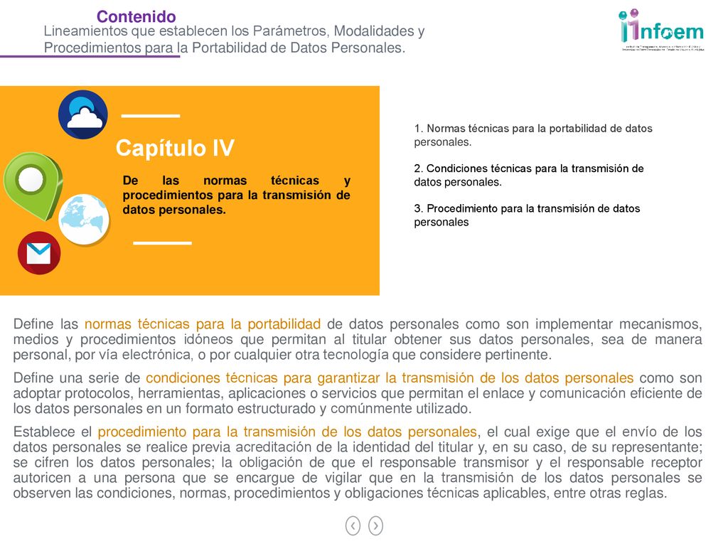 Contenido Lineamientos que establecen los Parámetros, Modalidades y Procedimientos para la Portabilidad de Datos Personales.