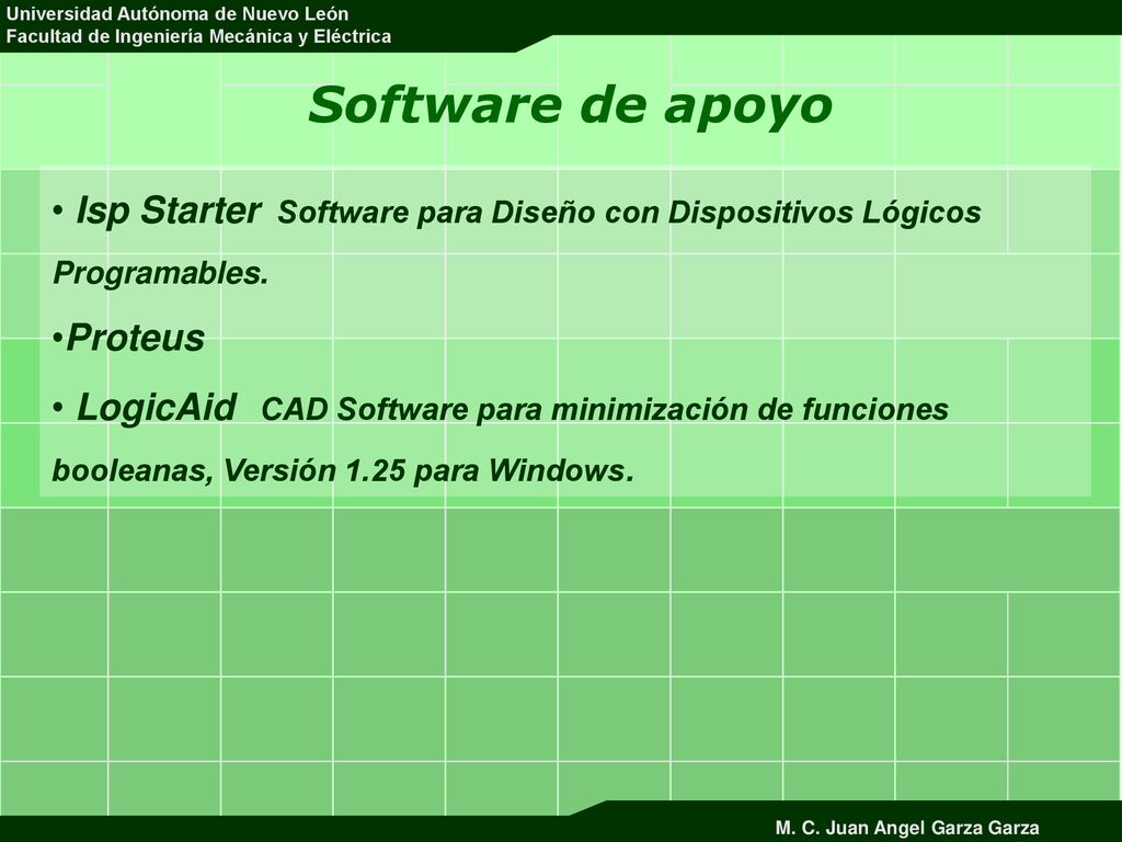 Software de apoyo Isp Starter Software para Diseño con Dispositivos Lógicos Programables. Proteus.