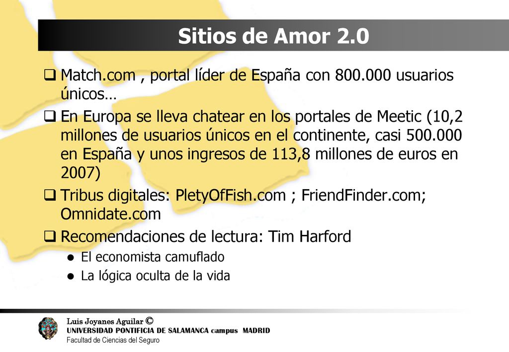 Sitios de Amor 2.0 Match.com , portal líder de España con usuarios únicos…