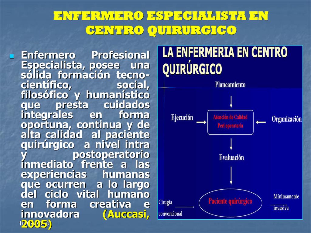 ENFERMERO ESPECIALISTA EN CENTRO QUIRURGICO
