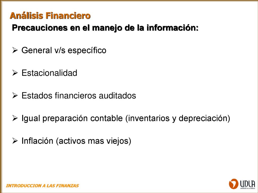 Precauciones en el manejo de la información: General v/s específico
