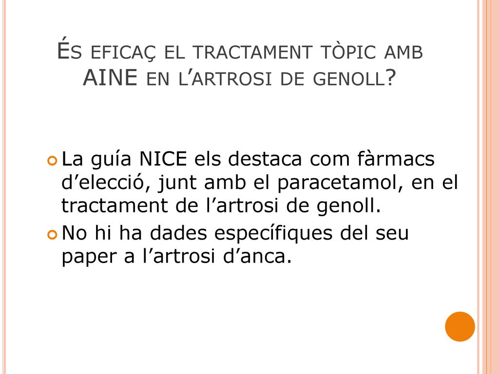 És eficaç el tractament tòpic amb AINE en l’artrosi de genoll
