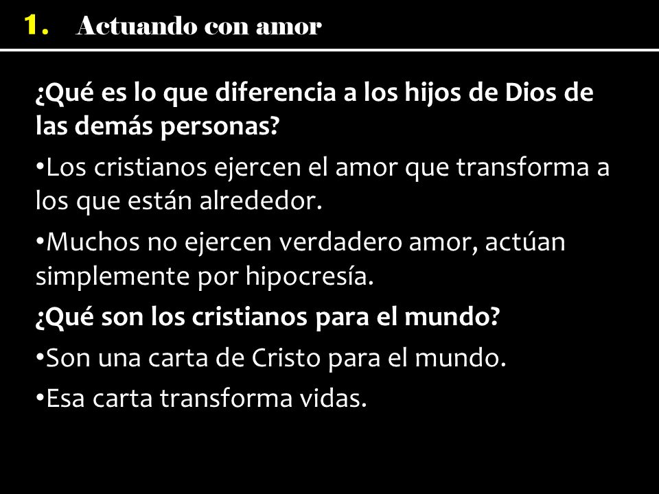 ¿Qué es lo que diferencia a los hijos de Dios de las demás personas