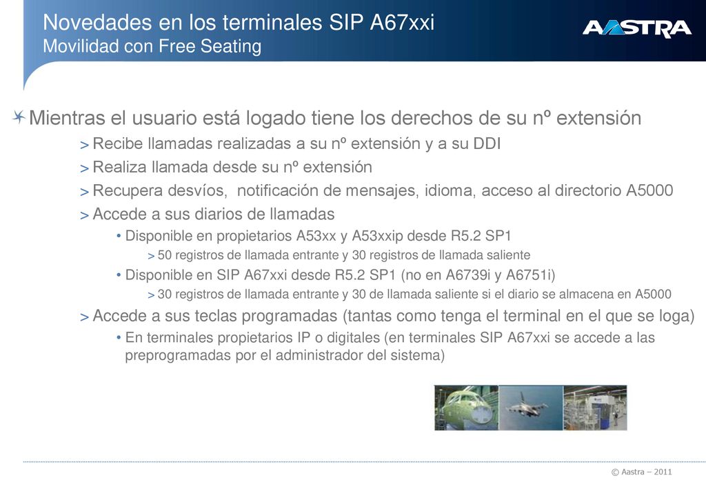 Novedades en los terminales SIP A67xxi Movilidad con Free Seating