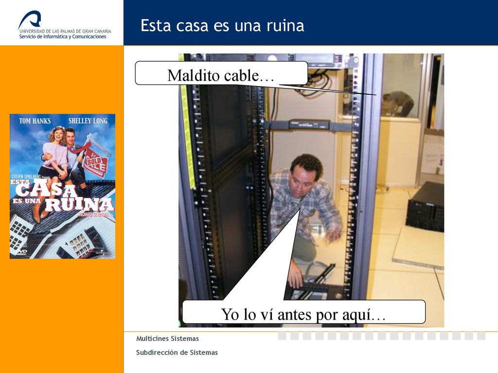 Esta casa es una ruina Maldito cable… Yo lo ví antes por aquí…