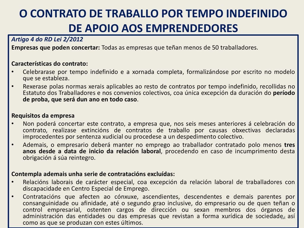 O CONTRATO DE TRABALLO POR TEMPO INDEFINIDO DE APOIO AOS EMPRENDEDORES