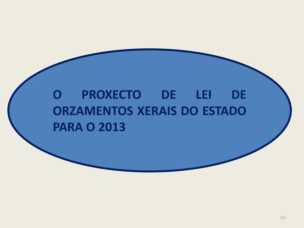 O PROXECTO DE LEI DE ORZAMENTOS XERAIS DO ESTADO PARA O 2013